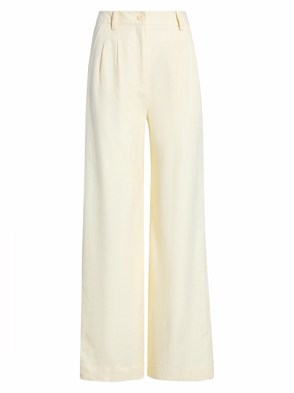 Halogen Pleated High Waist Linen Blend Wide Leg Dress Pants Yellow 10 NWOT - Picture 4 of 7